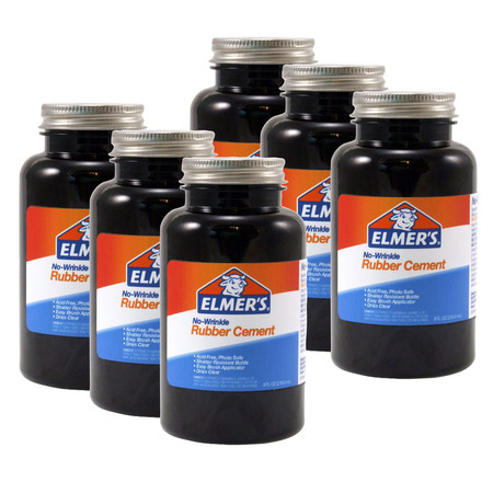 Elmers Elmer’s® Rubber Cement, 8 oz w/Applicator, PK6 RSS00231
